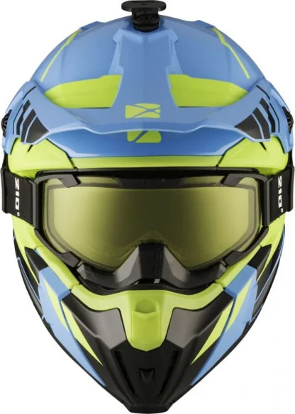 Casca Snowmobil Titan Ori DL Avalanche Ochelari Inclusi Verde-Albastru
