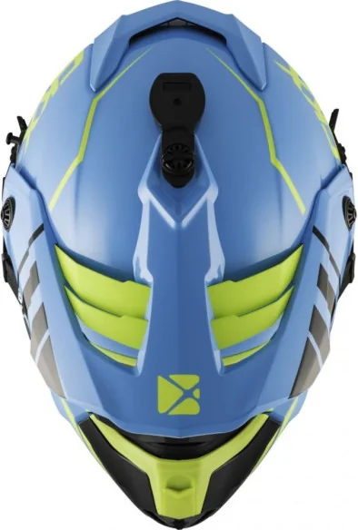 Casca Snowmobil Titan Ori DL Avalanche Ochelari Inclusi Verde-Albastru