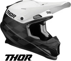 Casca MotoCross Sector Birdrock Black White