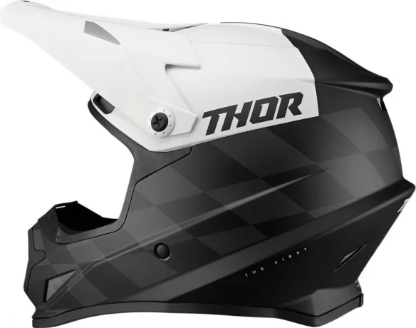 Casca MotoCross Sector Birdrock Black White