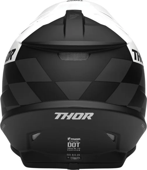 Casca MotoCross Sector Birdrock Black White