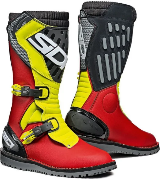 Cizme Moto Trial Zero.2 Red-Yellow-Black Limited