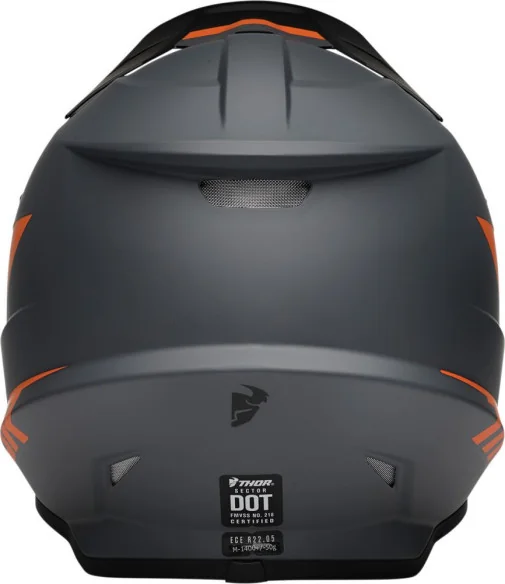 Casca MotoCross Sector Chev Charcoal Orange