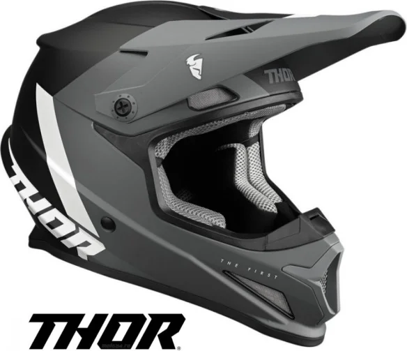Casca MotoCross Sector Chev Gray Black