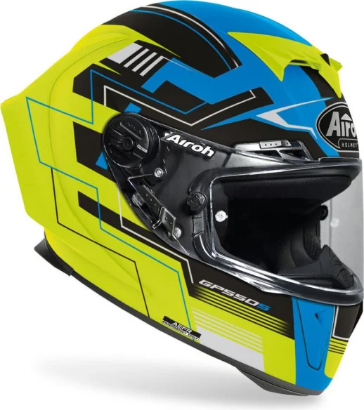Casca ATV Gp 550 S Challenge Blue Yellow Matt