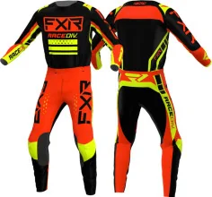 Combo Moto MX Tricou Pantaloni Clutch Pro Grey Black Hi Vis Nuke Red