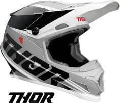 Casca MotoCross Sector Fader Negru Lucios Alb