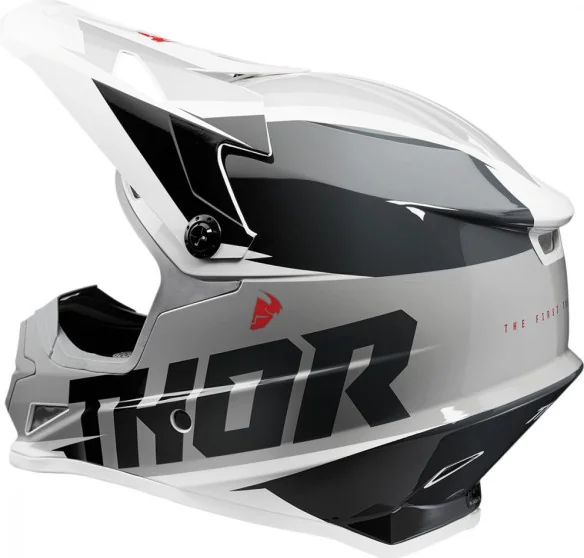 Casca MotoCross Sector Fader Negru Lucios Alb