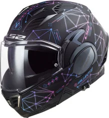 Casca Moto Flip-Up FF900 Valiant Ii Stellar Matt Black Blue