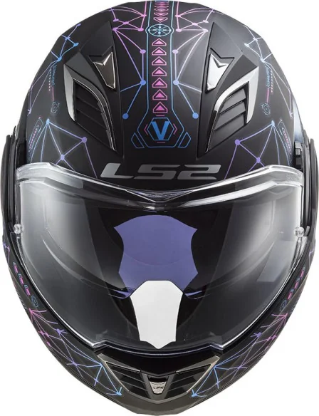 Casca Moto Flip-Up FF900 Valiant Ii Stellar Matt Black Blue