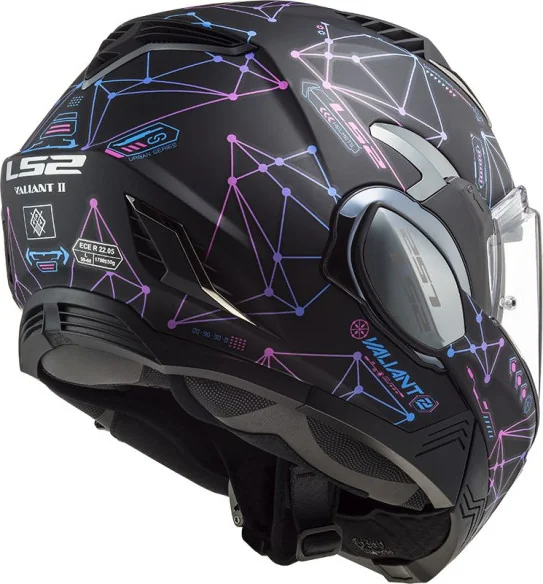 Casca Moto Flip-Up FF900 Valiant Ii Stellar Matt Black Blue