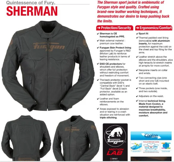Geaca Piele Fury Sherman 18