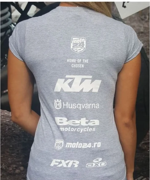 Tricou Personalizat Rider Moto24 Gri Dama