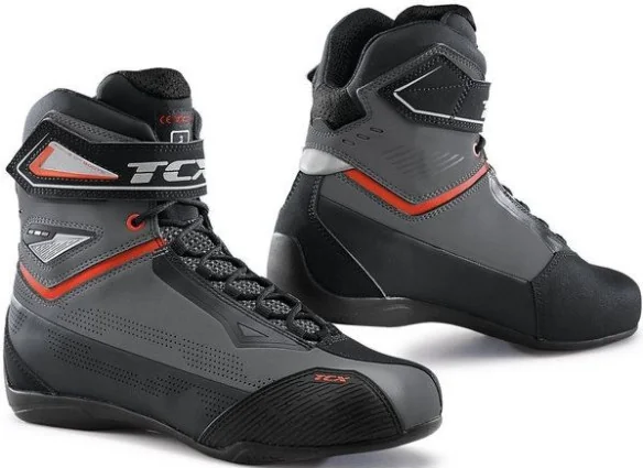 Ghete Moto RUSH 2 AIR Black Grey Red