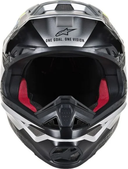 Casca Moto Enduro Supertech M8 Contact Silver Black S9