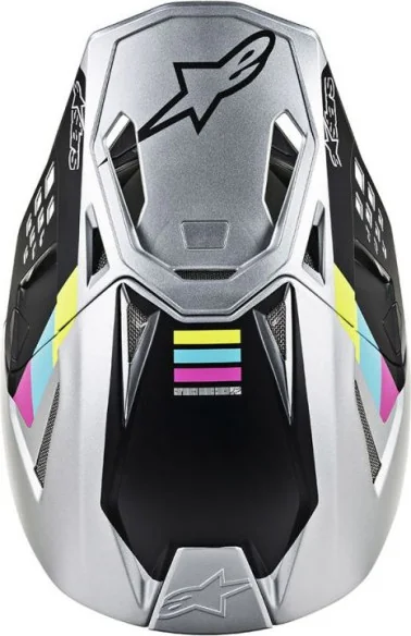 Casca Moto Enduro Supertech M8 Contact Silver Black S9