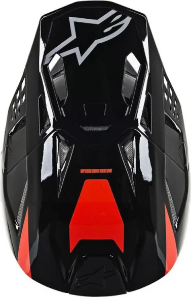 Casca Moto Enduro Supertech M8 Radium Black Orange Glossy S9