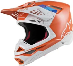 Casca Moto Enduro Supertech M8 Contact Orange Gray S9