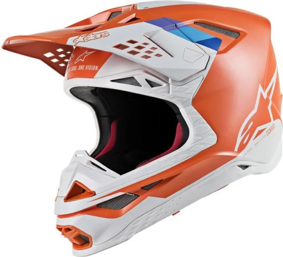 Casca Moto Enduro Supertech M8 Contact Orange Gray S9