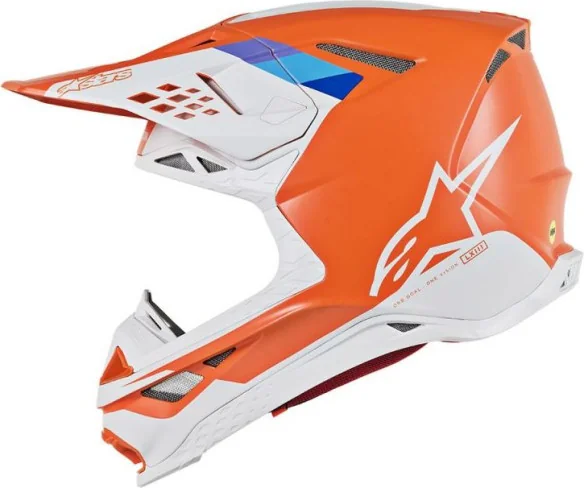 Casca Moto Enduro Supertech M8 Contact Orange Gray S9