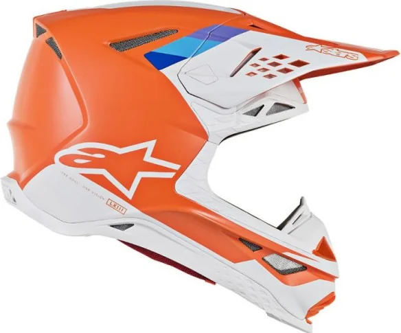 Casca Moto Enduro Supertech M8 Contact Orange Gray S9