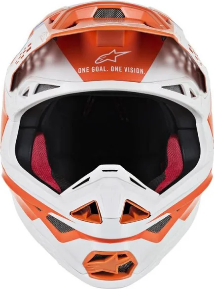 Casca Moto Enduro Supertech M8 Contact Orange Gray S9