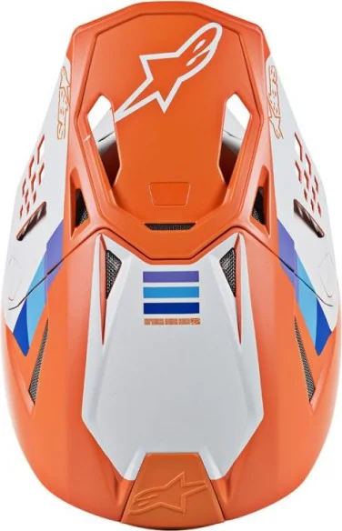 Casca Moto Enduro Supertech M8 Contact Orange Gray S9