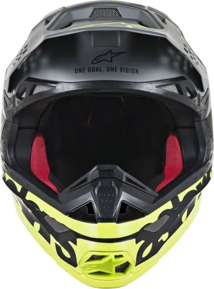 Casca Moto Enduro Supertech M8 Radium Black Matt Yellow S9