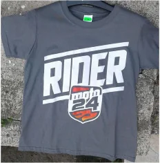 Tricou Personalizat Rider Moto24 Gri Copii