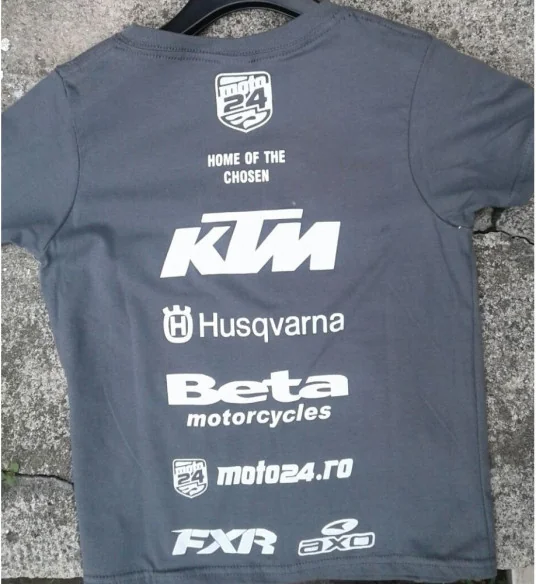 Tricou Personalizat Rider Moto24 Gri Copii