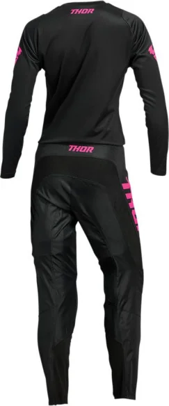 Combo Tricou Pantaloni Dama Sector Minimal Black Pink Manusi Sector Pink