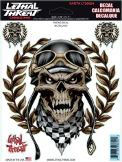 Abtibild Decal Racing Skull