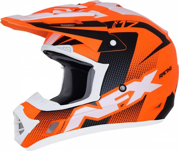 Casca Moto MX FX-17 Holeshot Offroad Matte Neon Orange Black White 2021