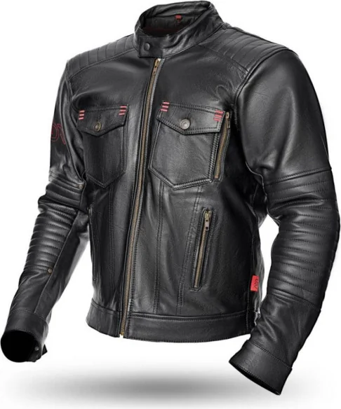 Geaca Moto Piele BOSTON CE Black 2021