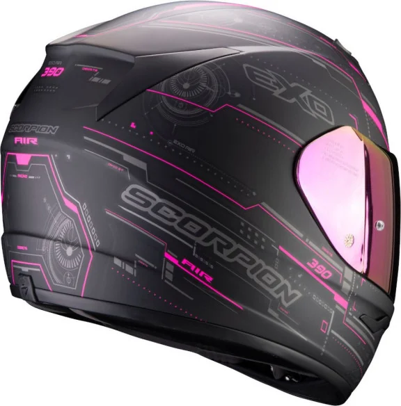 Casca Moto Full-Face Exo 390 Beat Matt Black Pink