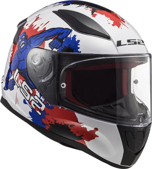 Casca Moto Full Face Copii FF353 Rapid Mini Monster Alb Albastru 2021