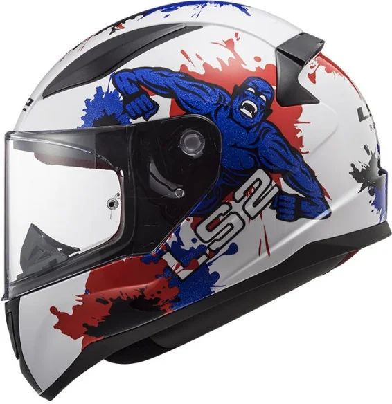 Casca Moto Full Face Copii FF353 Rapid Mini Monster Alb Albastru 2021