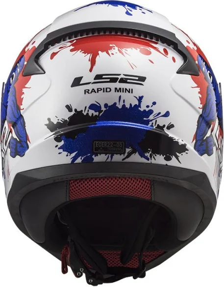 Casca Moto Full Face Copii FF353 Rapid Mini Monster Alb Albastru 2021