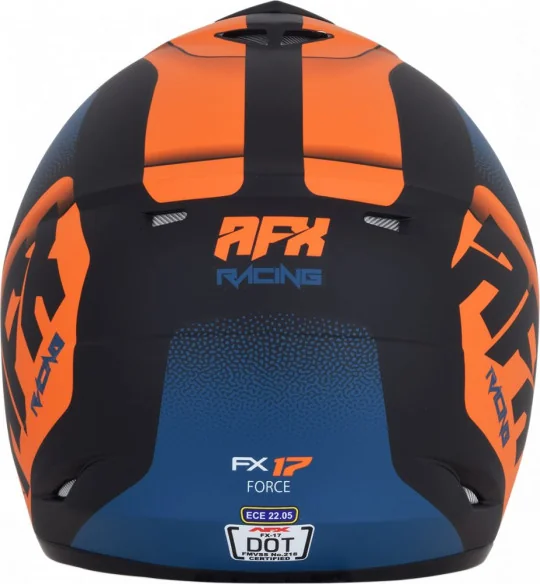 Casca Moto MX FX-17 Force Offroad Matte Black Orange Blue 2021