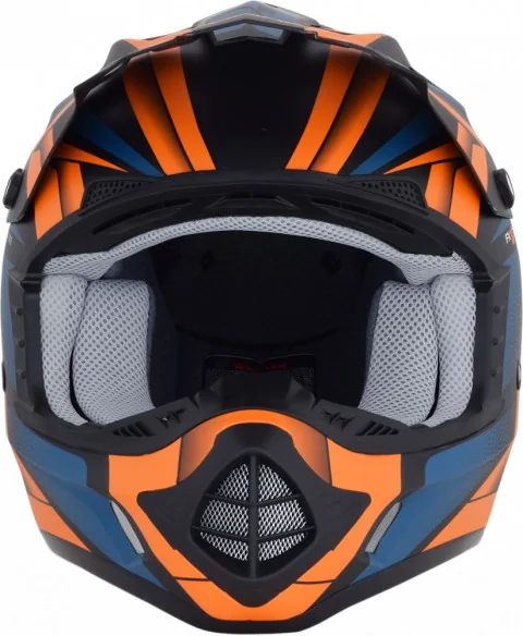 Casca Moto MX FX-17 Force Offroad Matte Black Orange Blue 2021