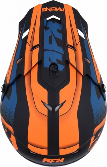 Casca Moto MX FX-17 Force Offroad Matte Black Orange Blue 2021