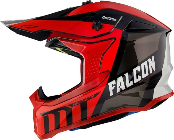 Casca Moto MX Falcon Warrior C5 Gloss Pearl Red 2021