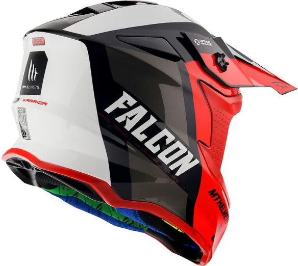 Casca Moto MX Falcon Warrior C5 Gloss Pearl Red 2021