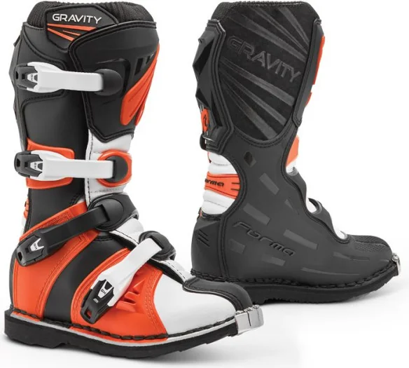 Cizme Moto MX Copii Gravity Black Orange