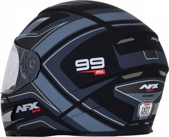 Casca Moto Full-Face FX-99 Recurve Street Matte Black Gray 2021