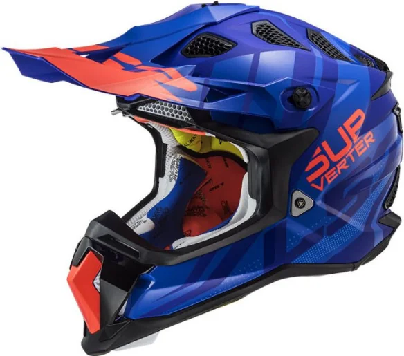 Casca Moto MX MX470 Subverter Troop Albastru Portocaliu 2021