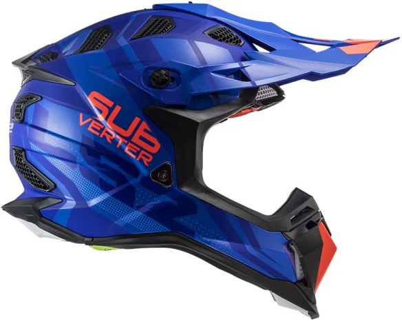 Casca Moto MX MX470 Subverter Troop Albastru Portocaliu 2021