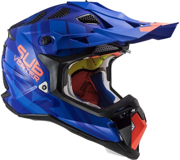 Casca Moto MX MX470 Subverter Troop Albastru Portocaliu 2021