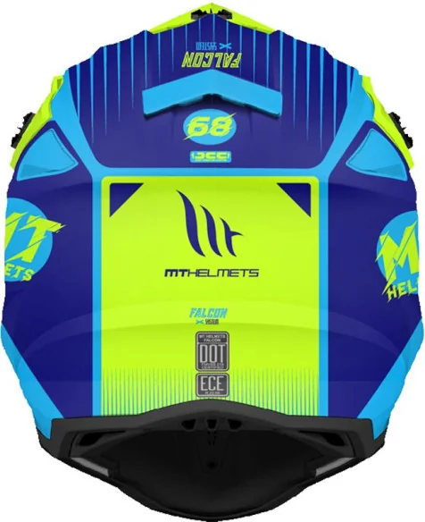 Casca Moto MX Falcon System C3 Gloss Fluor Yellow 2021