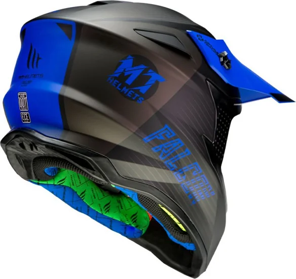 Casca Moto MX Falcon System D7 Matt Blue 2021